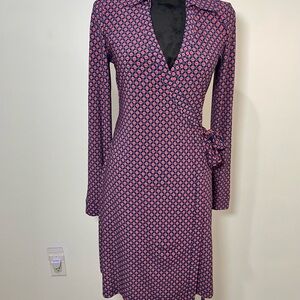 Tommy Hilfiger Multicolored Sheath Dress with Plunge Neckline